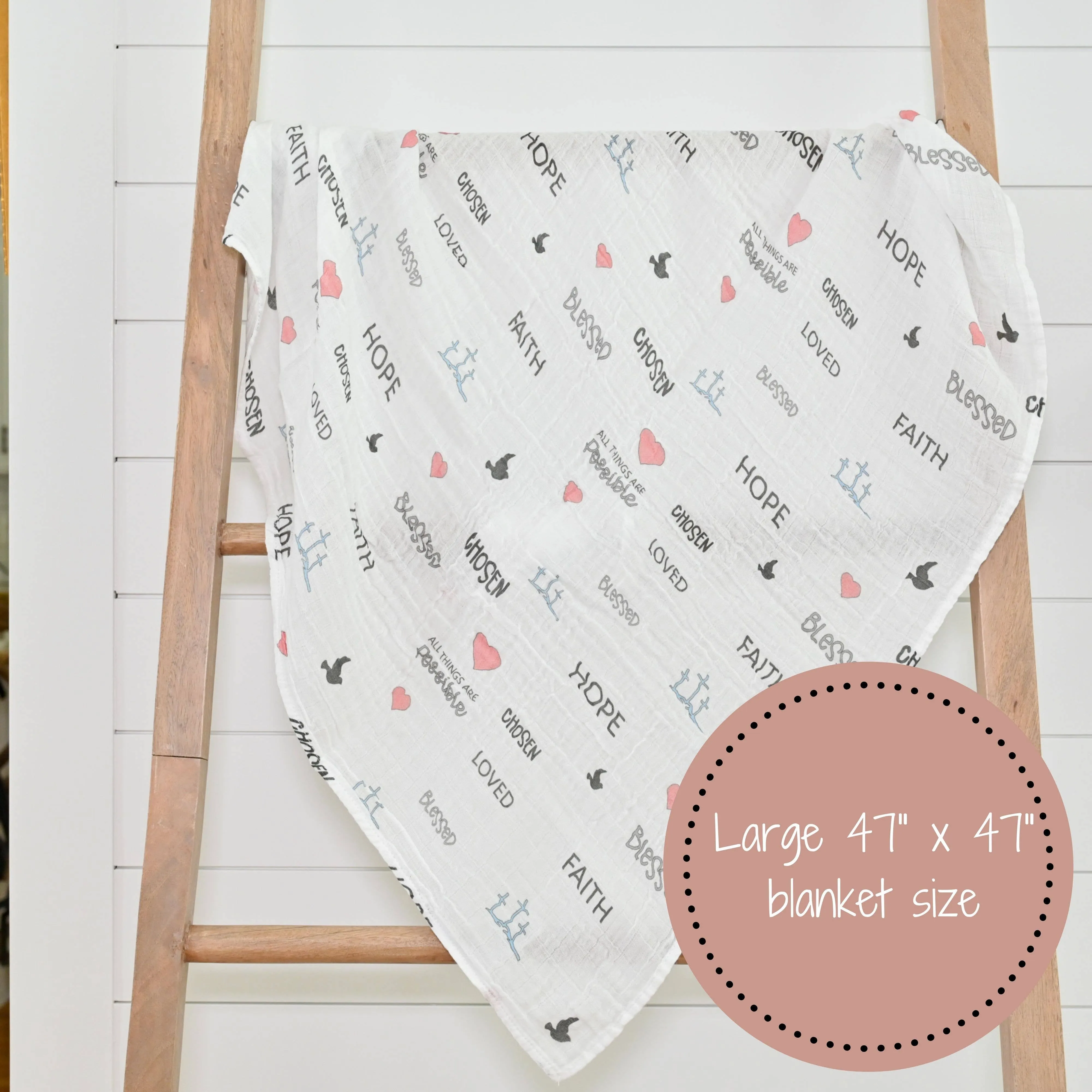 Matthew 19:26 Christian Baby Swaddle Blanket