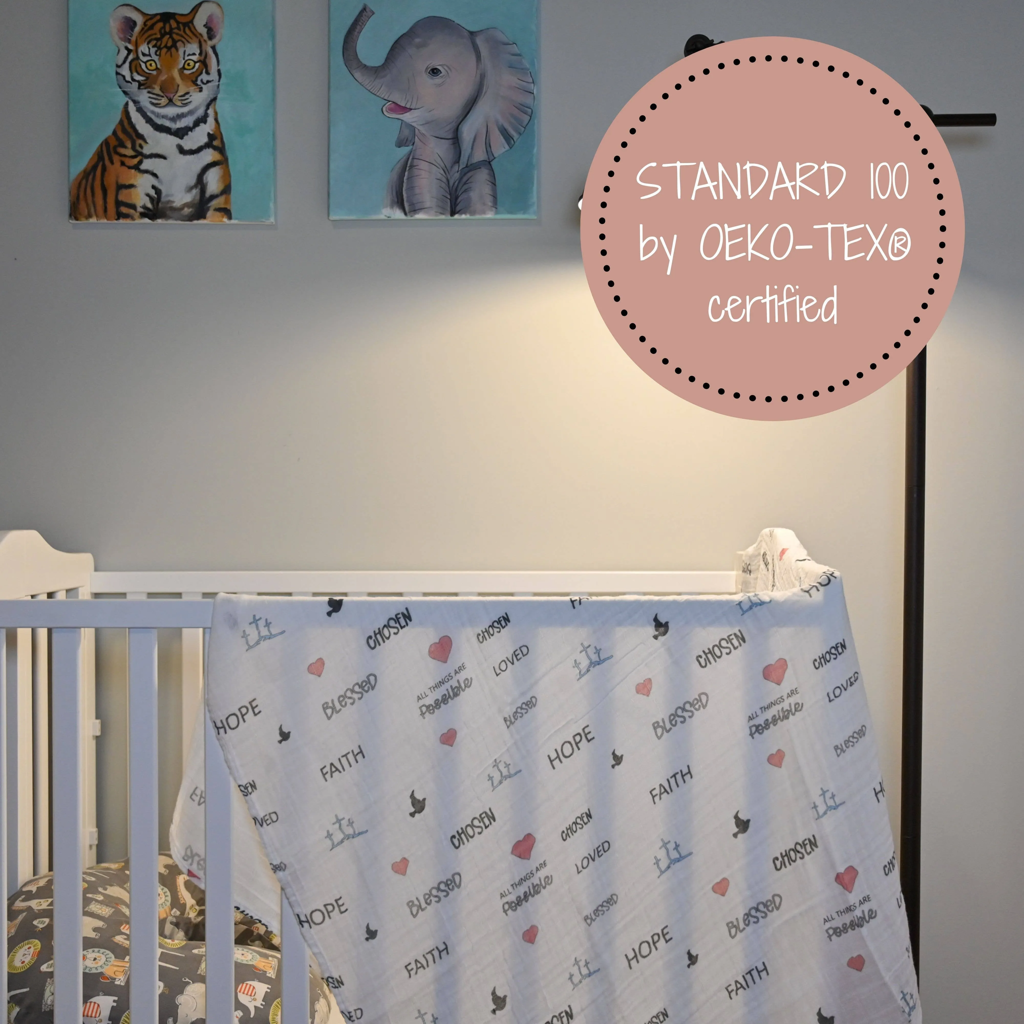 Matthew 19:26 Christian Baby Swaddle Blanket