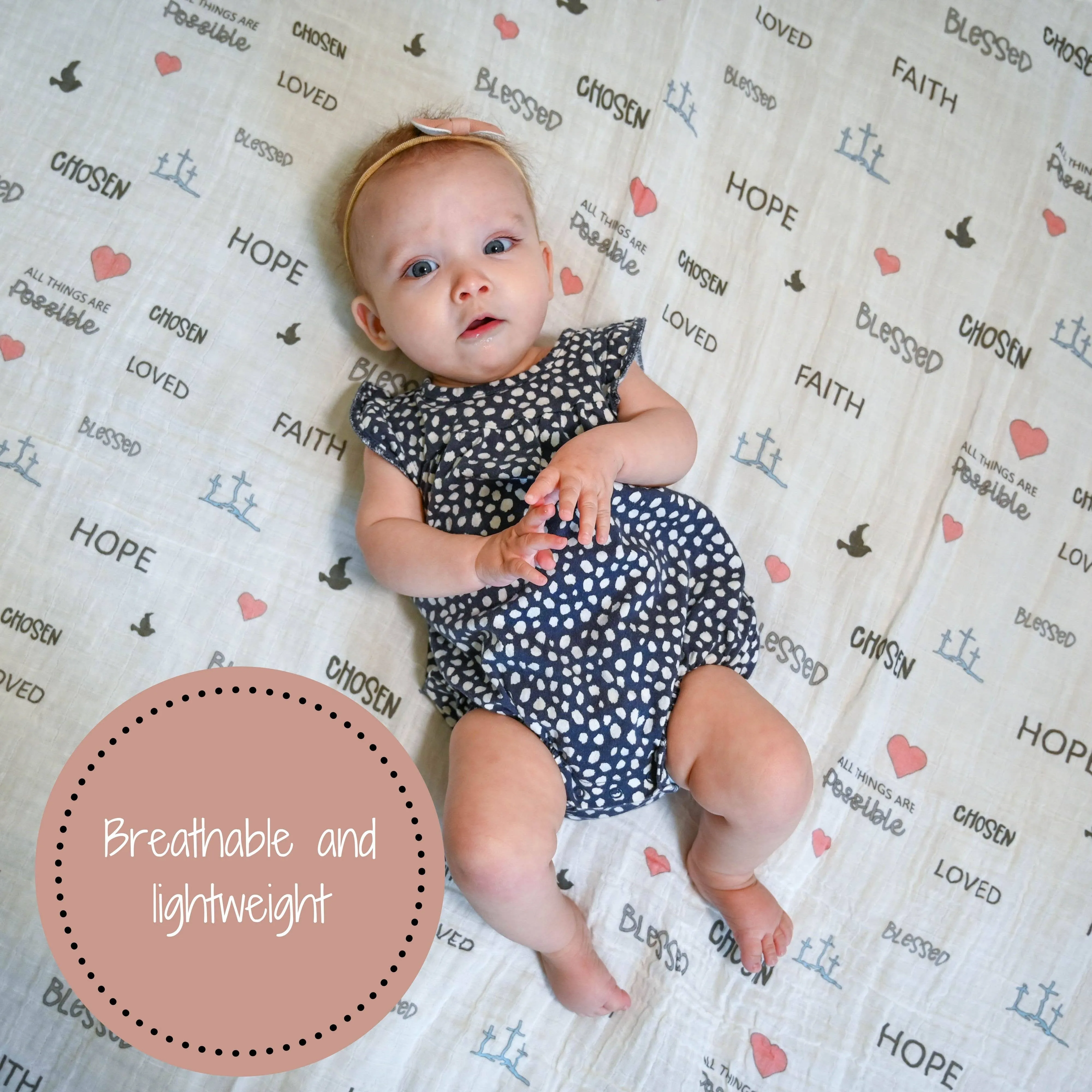 Matthew 19:26 Christian Baby Swaddle Blanket