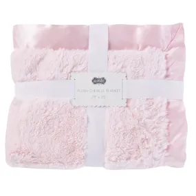 Mud Pie Pink Chenille Blanket