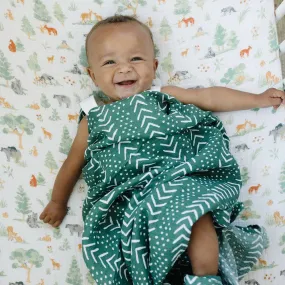 Muslin Swaddle Blanket Set Premium Cotton  Forest Friends   Mudcloth