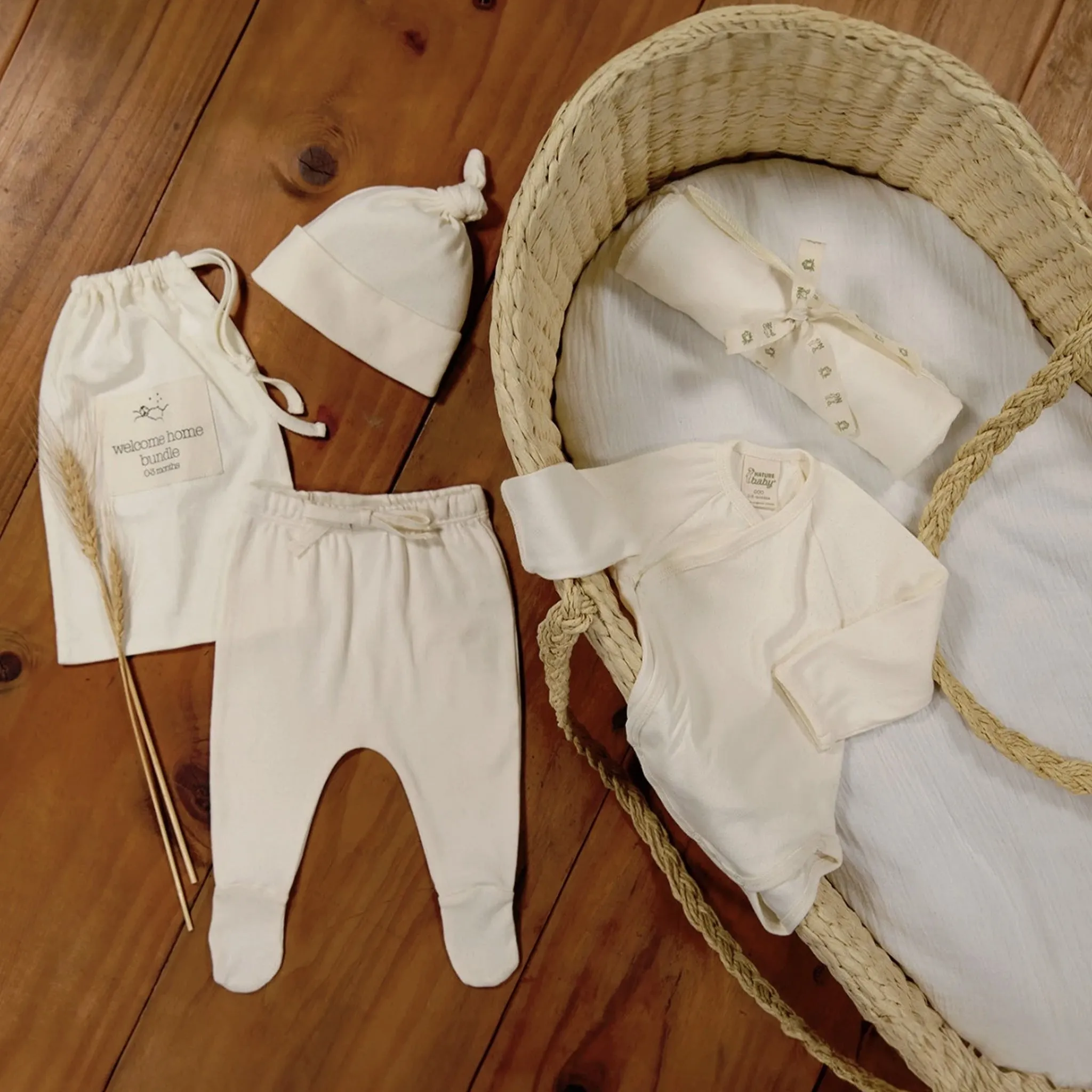 Nature Baby Organic Cotton Welcome Home Bundle - Natural