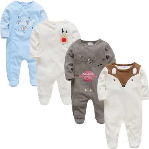 Newborn Jumpsuit Pajamas 0-12 Months Rompers Baby Clothes