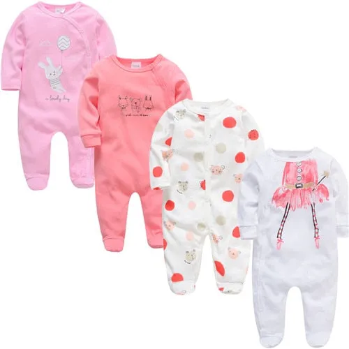 Newborn Jumpsuit Pajamas 0-12 Months Rompers Baby Clothes