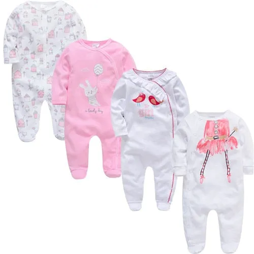 Newborn Jumpsuit Pajamas 0-12 Months Rompers Baby Clothes