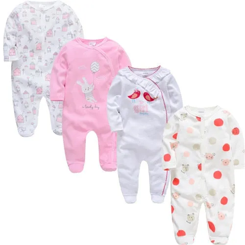 Newborn Jumpsuit Pajamas 0-12 Months Rompers Baby Clothes