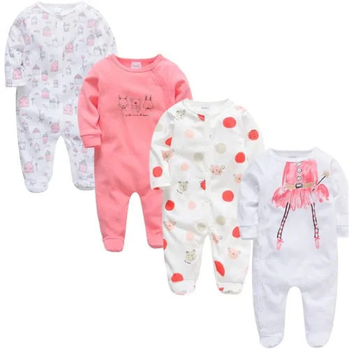 Newborn Jumpsuit Pajamas 0-12 Months Rompers Baby Clothes