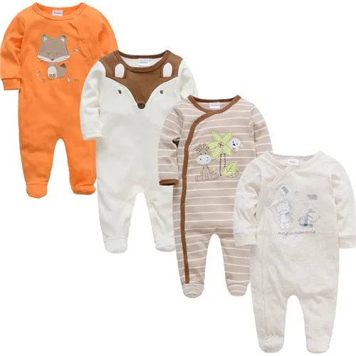 Newborn Jumpsuit Pajamas 0-12 Months Rompers Baby Clothes