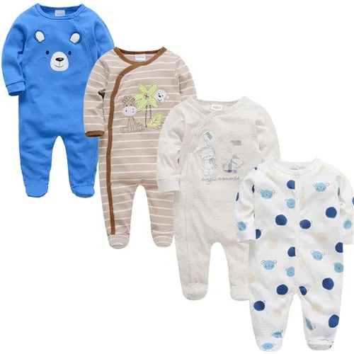 Newborn Jumpsuit Pajamas 0-12 Months Rompers Baby Clothes