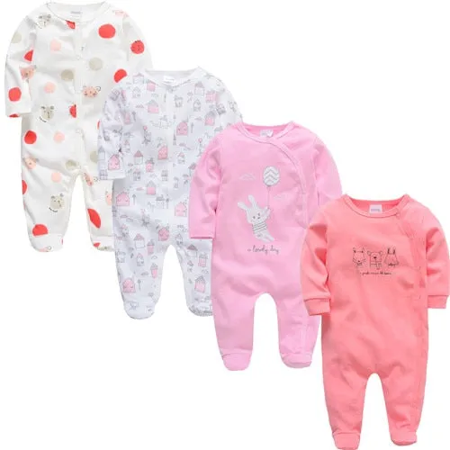 Newborn Jumpsuit Pajamas 0-12 Months Rompers Baby Clothes