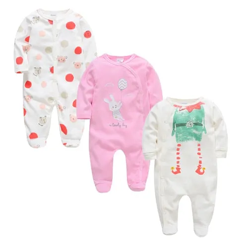Newborn Jumpsuit Pajamas 0-12 Months Rompers Baby Clothes