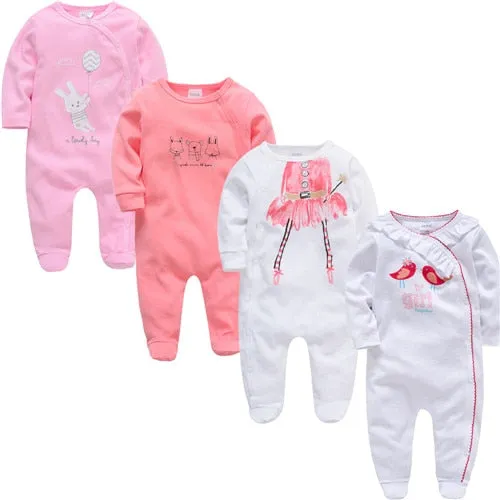 Newborn Jumpsuit Pajamas 0-12 Months Rompers Baby Clothes