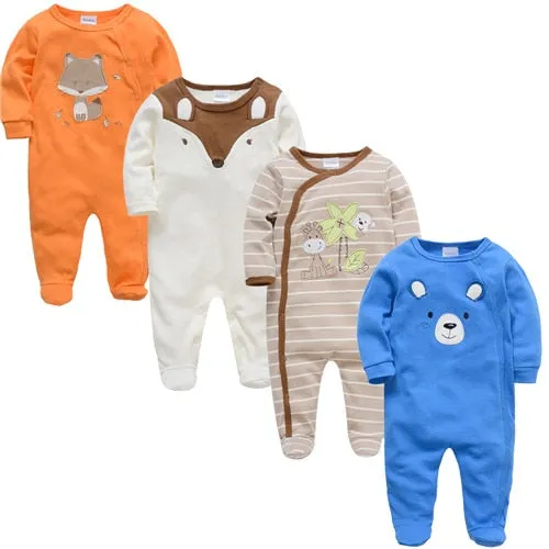 Newborn Jumpsuit Pajamas 0-12 Months Rompers Baby Clothes