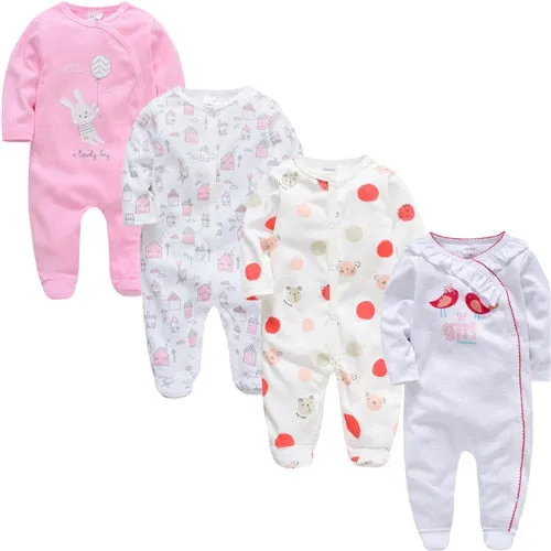 Newborn Jumpsuit Pajamas 0-12 Months Rompers Baby Clothes