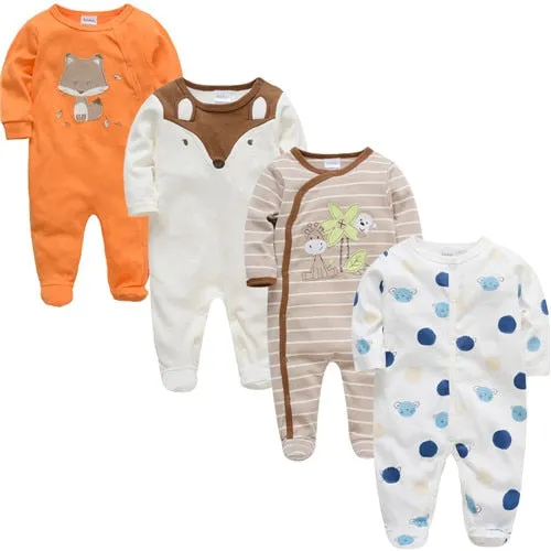 Newborn Jumpsuit Pajamas 0-12 Months Rompers Baby Clothes