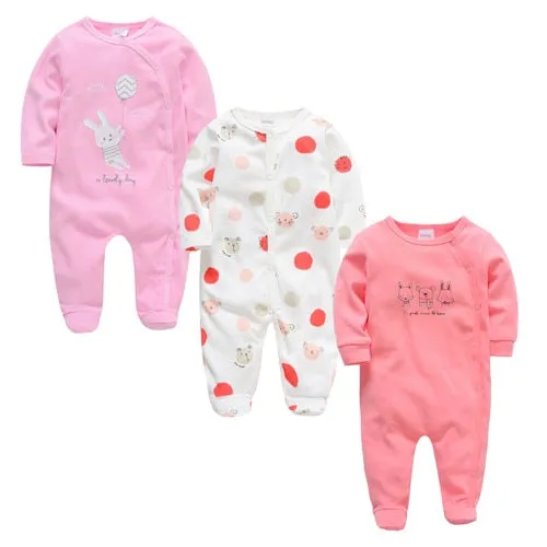 Newborn Jumpsuit Pajamas 0-12 Months Rompers Baby Clothes