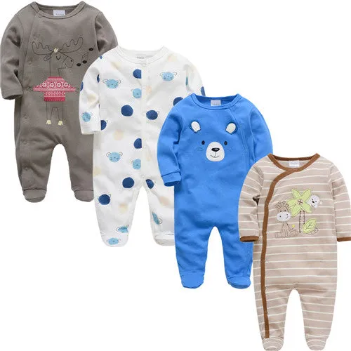 Newborn Jumpsuit Pajamas 0-12 Months Rompers Baby Clothes