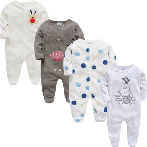 Newborn Jumpsuit Pajamas 0-12 Months Rompers Baby Clothes