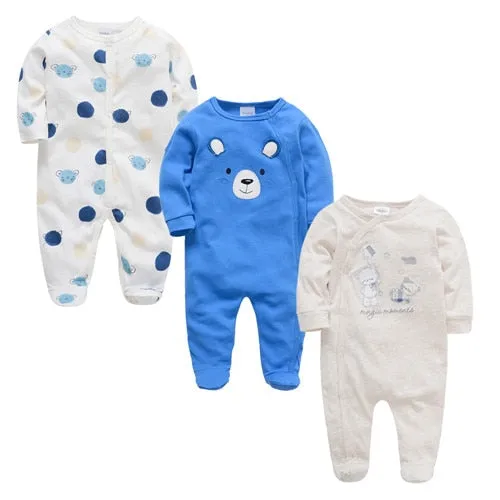 Newborn Jumpsuit Pajamas 0-12 Months Rompers Baby Clothes