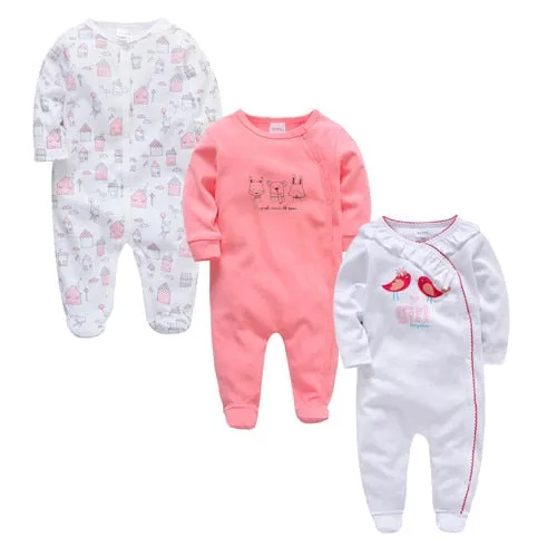 Newborn Jumpsuit Pajamas 0-12 Months Rompers Baby Clothes