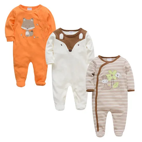 Newborn Jumpsuit Pajamas 0-12 Months Rompers Baby Clothes