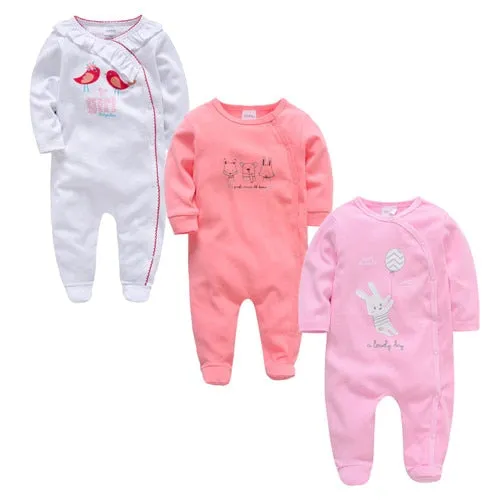Newborn Jumpsuit Pajamas 0-12 Months Rompers Baby Clothes