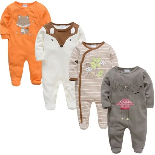 Newborn Jumpsuit Pajamas 0-12 Months Rompers Baby Clothes