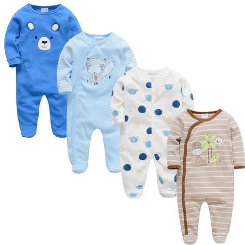 Newborn Jumpsuit Pajamas 0-12 Months Rompers Baby Clothes