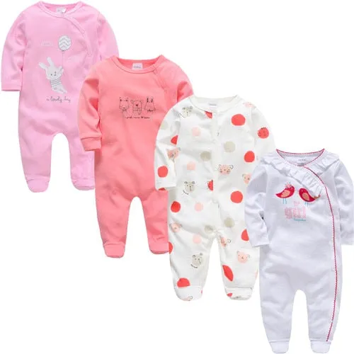 Newborn Jumpsuit Pajamas 0-12 Months Rompers Baby Clothes
