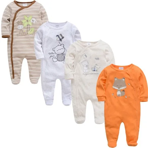 Newborn Jumpsuit Pajamas 0-12 Months Rompers Baby Clothes