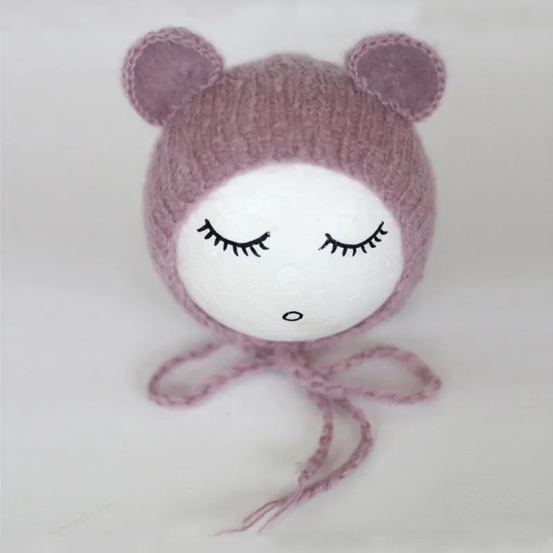 Newborn Knitted Mohair    Photography Prop (Black Coffee)