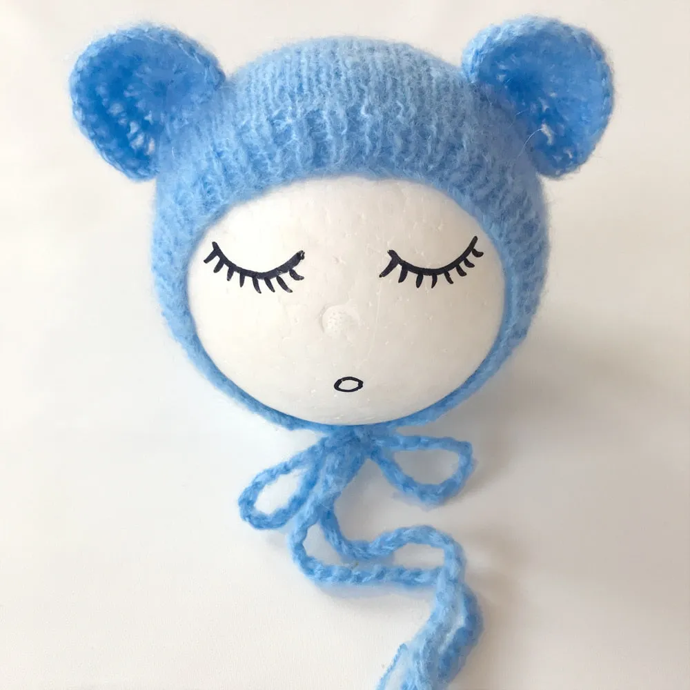 Newborn Knitted Mohair    Photography Prop (Black Coffee)