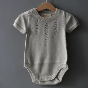 Organic Cotton Diamond Body - Grey - 0-36m