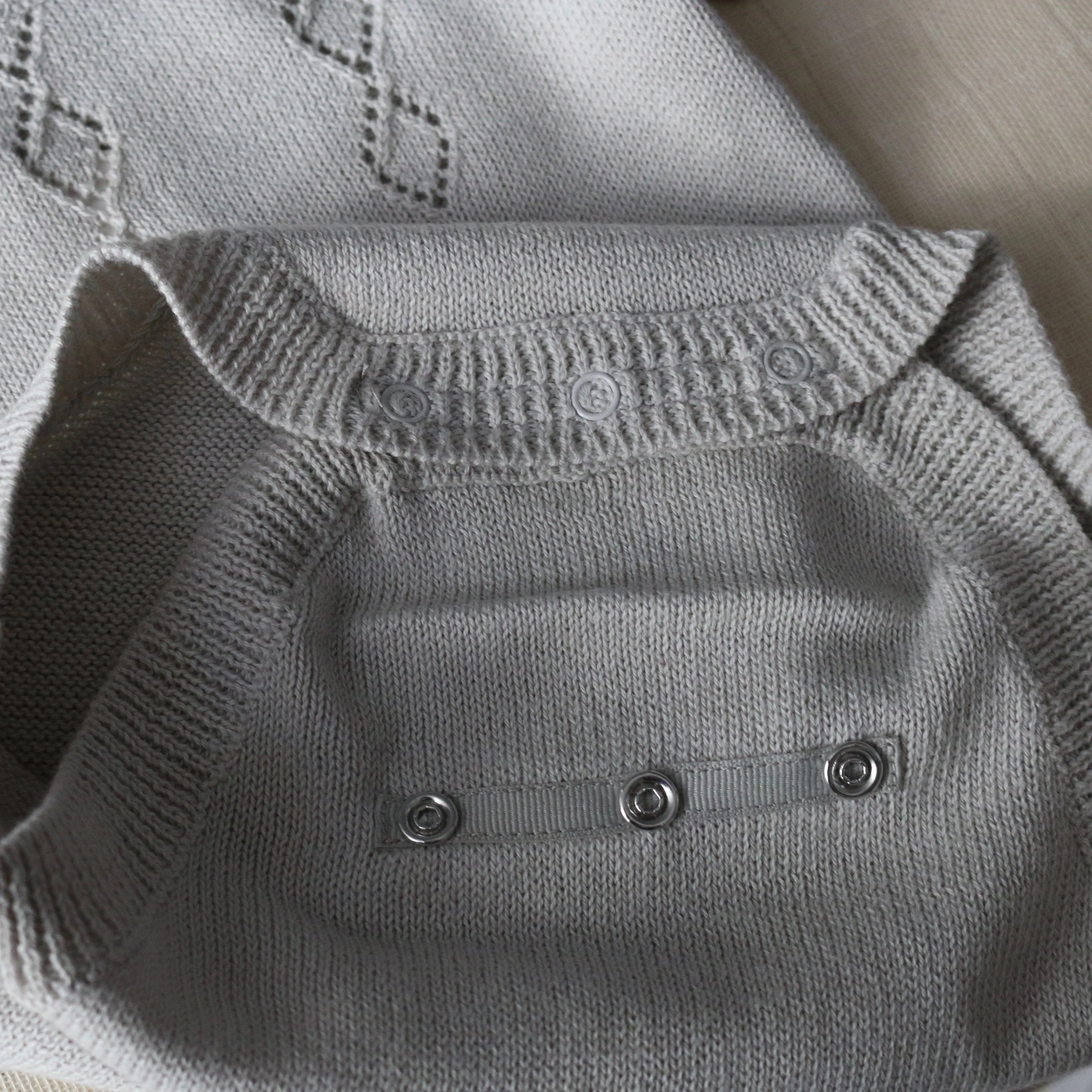 Organic Cotton Diamond Body - Grey - 0-36m