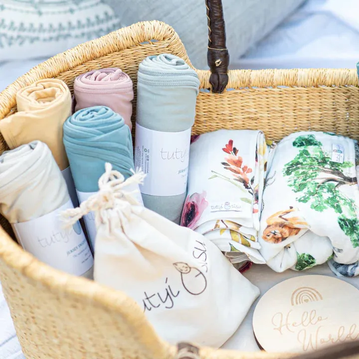 Organic Cotton Muslin Swaddle Bison