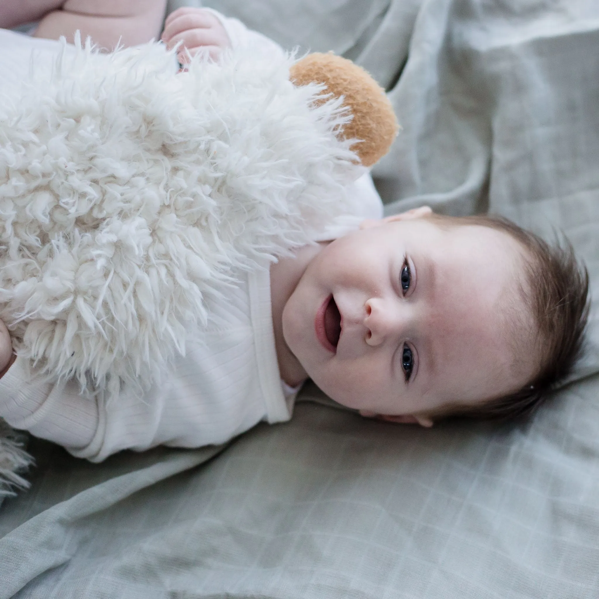 Organic Cotton Muslin Swaddle Wrap 120cm | Sage Green