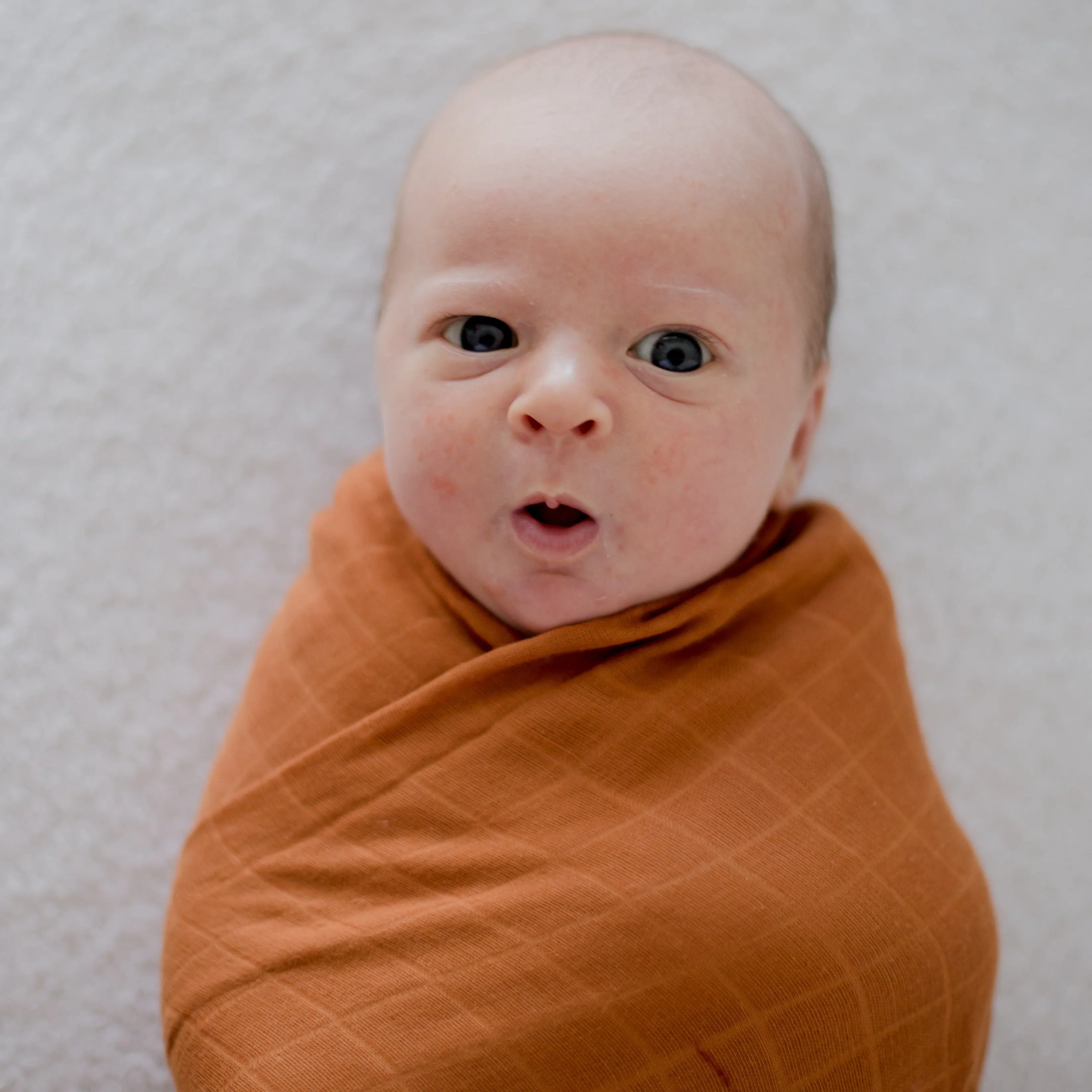 Organic Cotton Muslin Swaddle Wrap 120cm | Savannah Rust