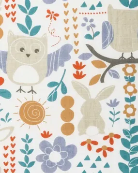 Owl and Bunny Leika Blanket