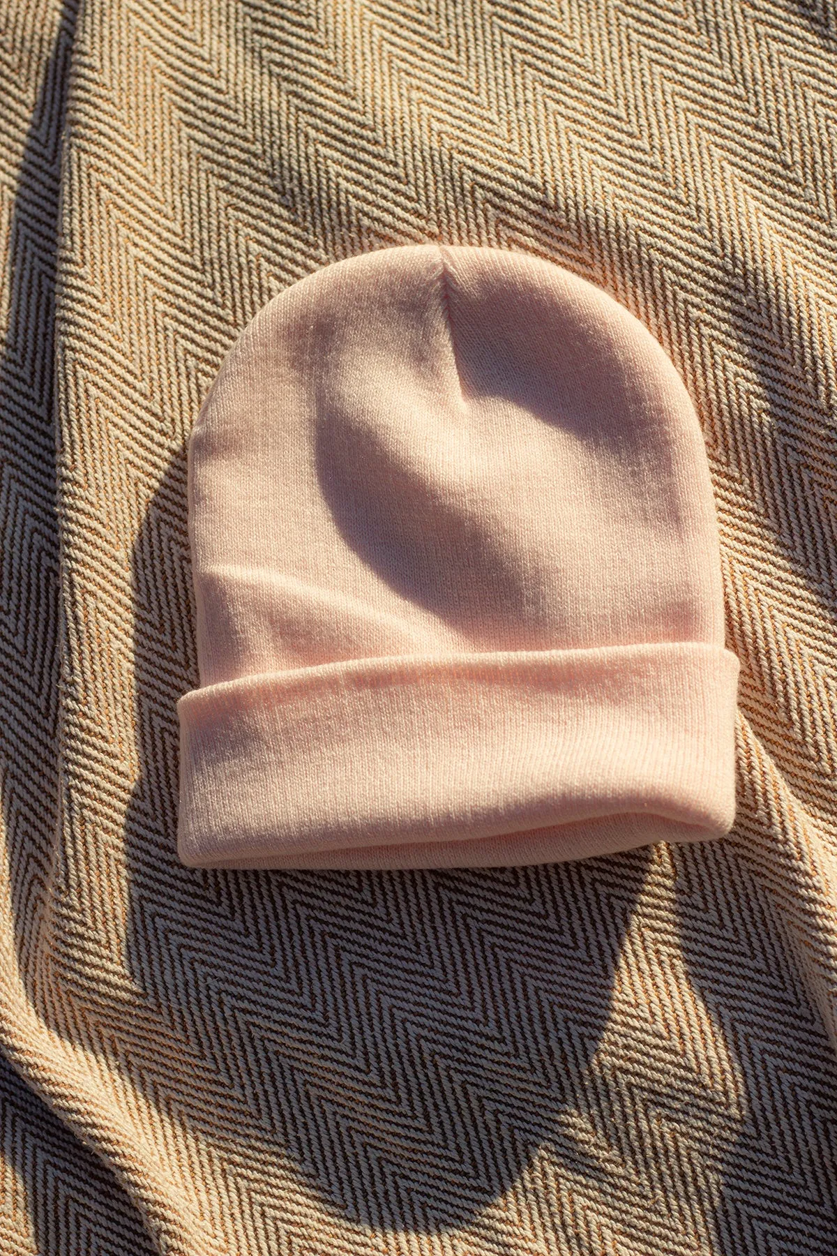Pastel Pale Pink Beanie Hat