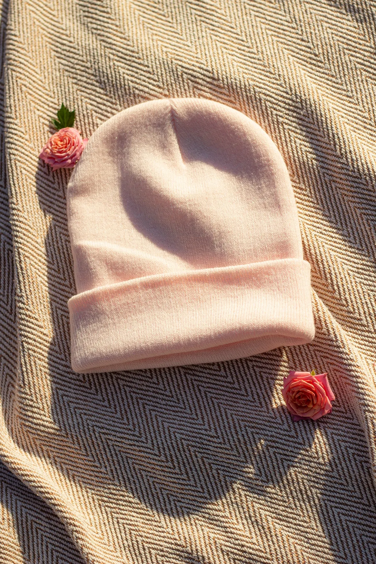 Pastel Pale Pink Beanie Hat
