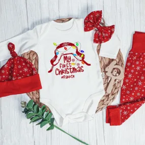 Personalized Christmas Baby Boy Onesies and Long Pants Set | My First Christmas Shitter's Full Christmas Vacation Funny Griswald Baby Onesie