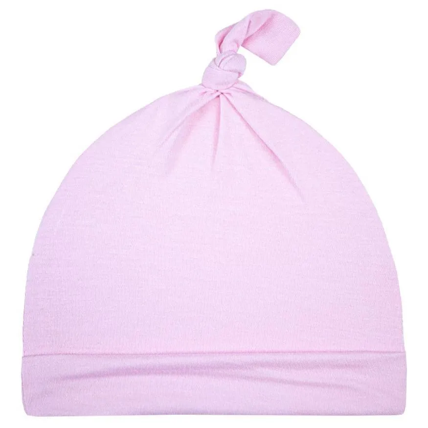 Pink Knotted Baby Beanie