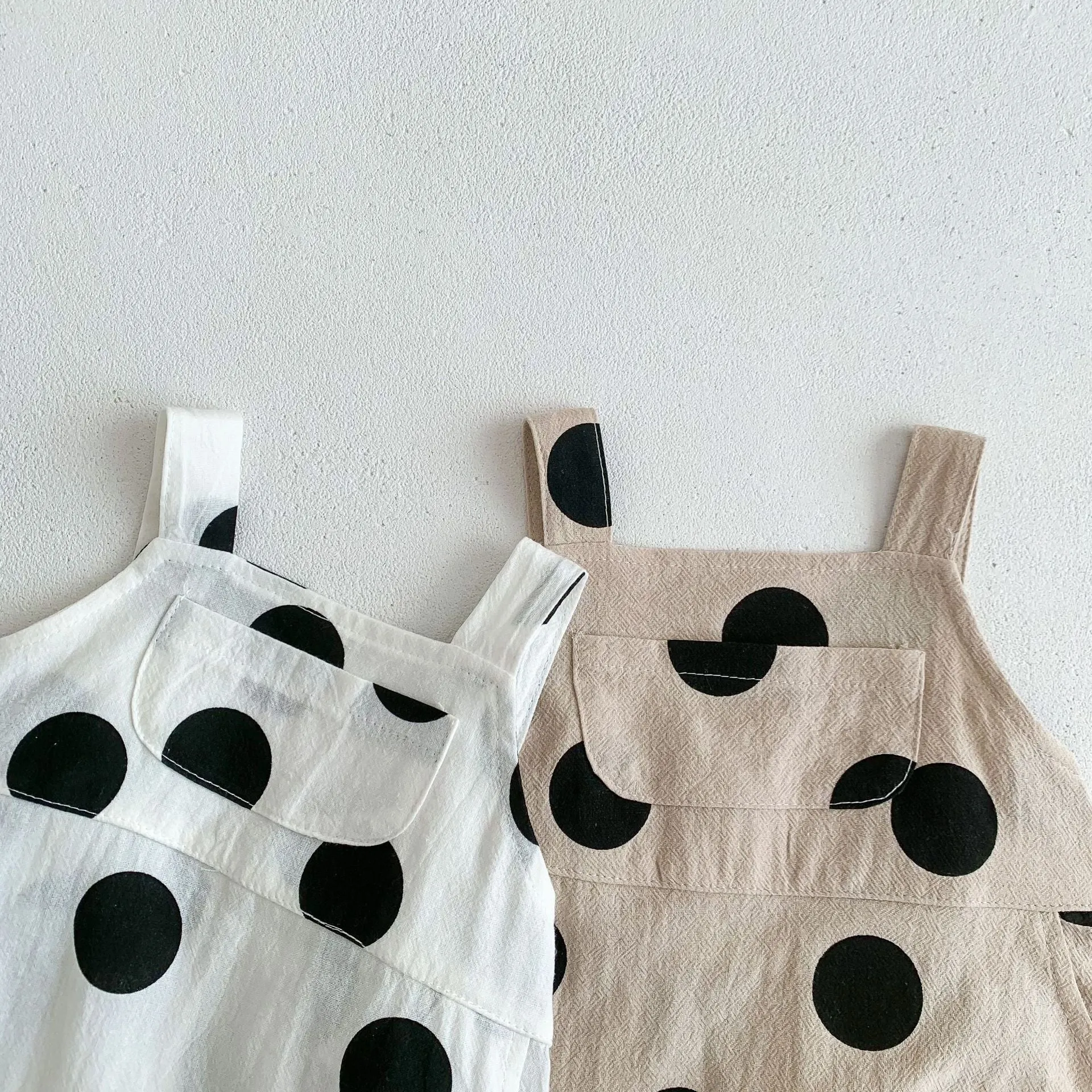 Polka Dot Sling Romper & Hat Set