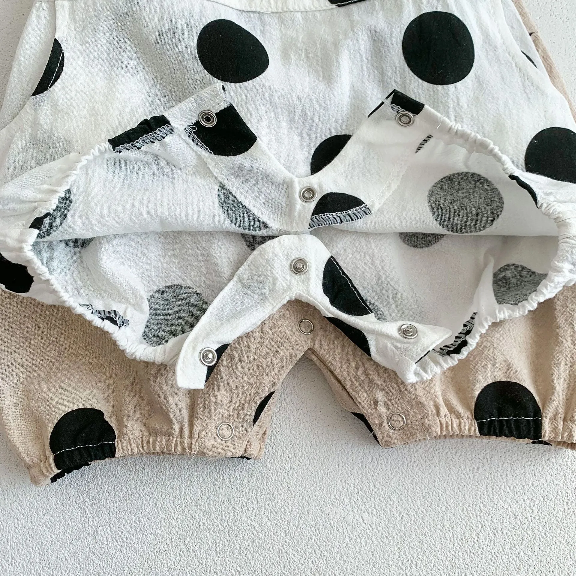 Polka Dot Sling Romper & Hat Set
