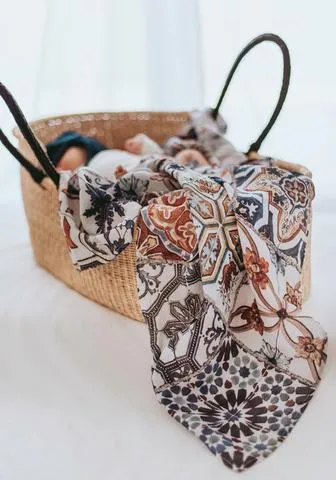 Pop Ya Tot - Tori's Tile - 100% Organic Cotton Swaddle