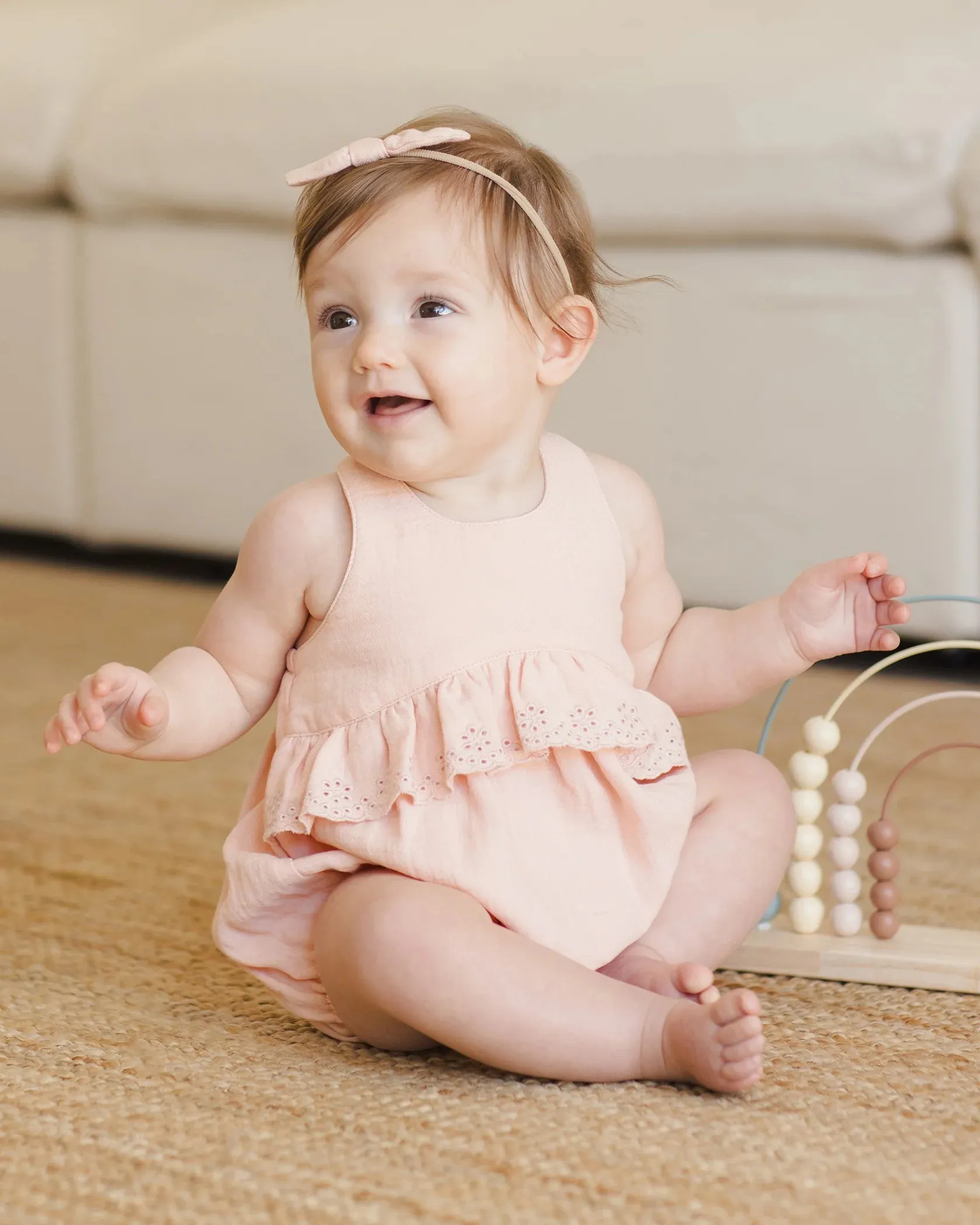 Quincy Mae Melon Penny Romper