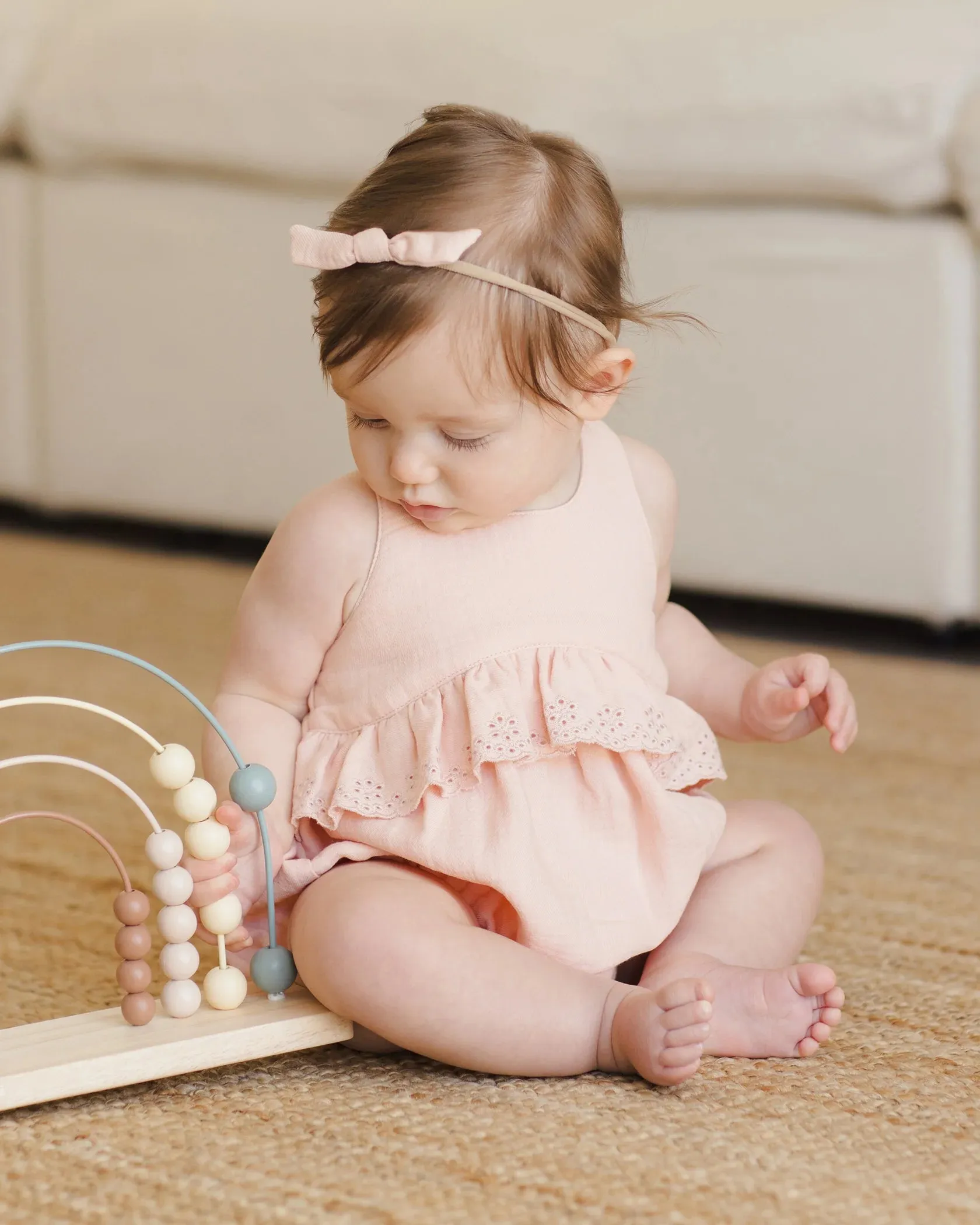 Quincy Mae Melon Penny Romper