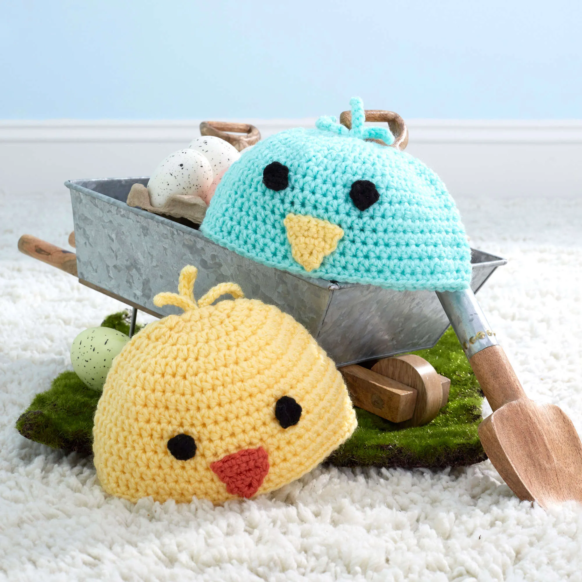 Red Heart Crochet Baby Chick Hats