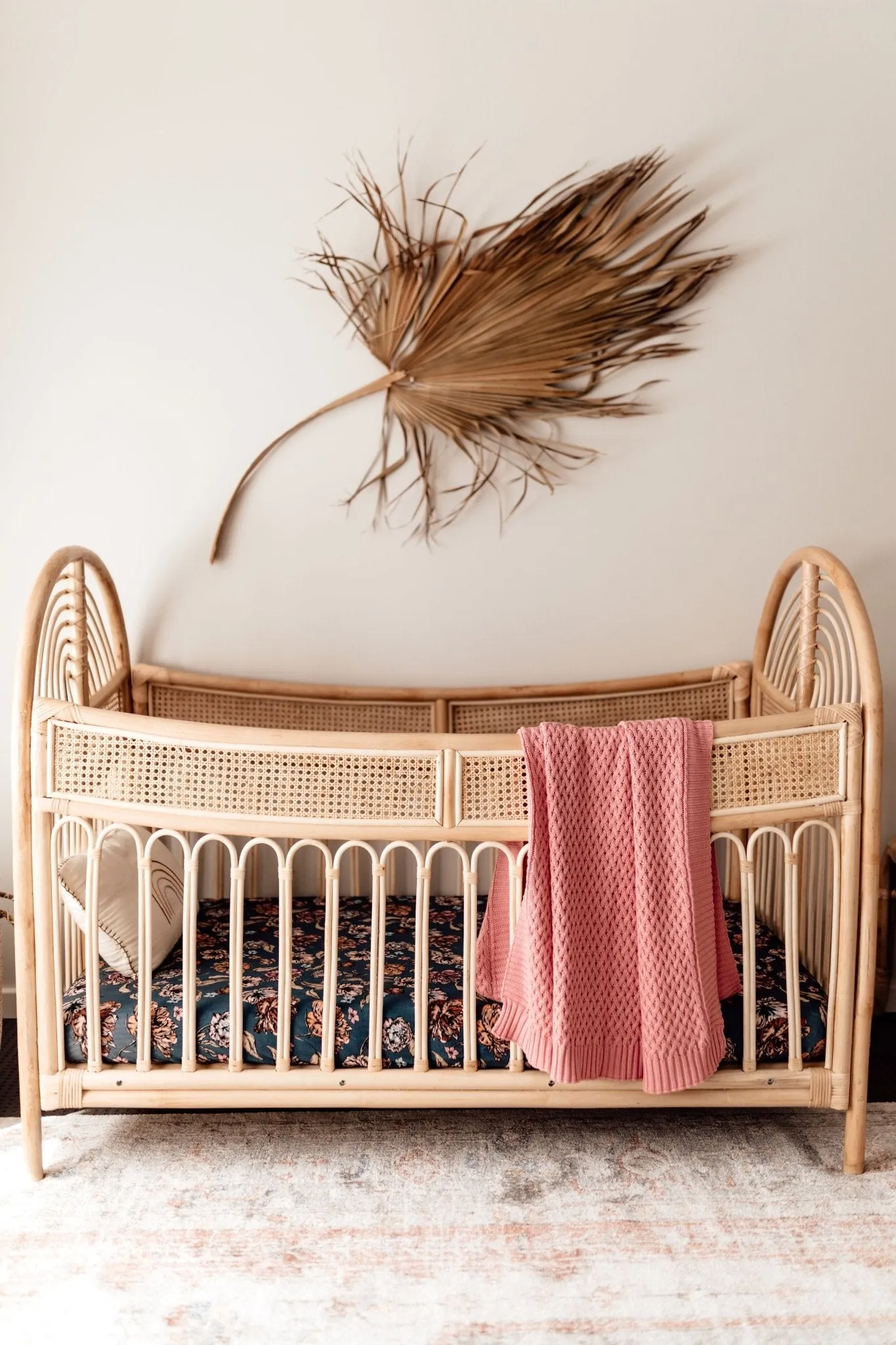 Rosa Pink Diamond Knit Blanket