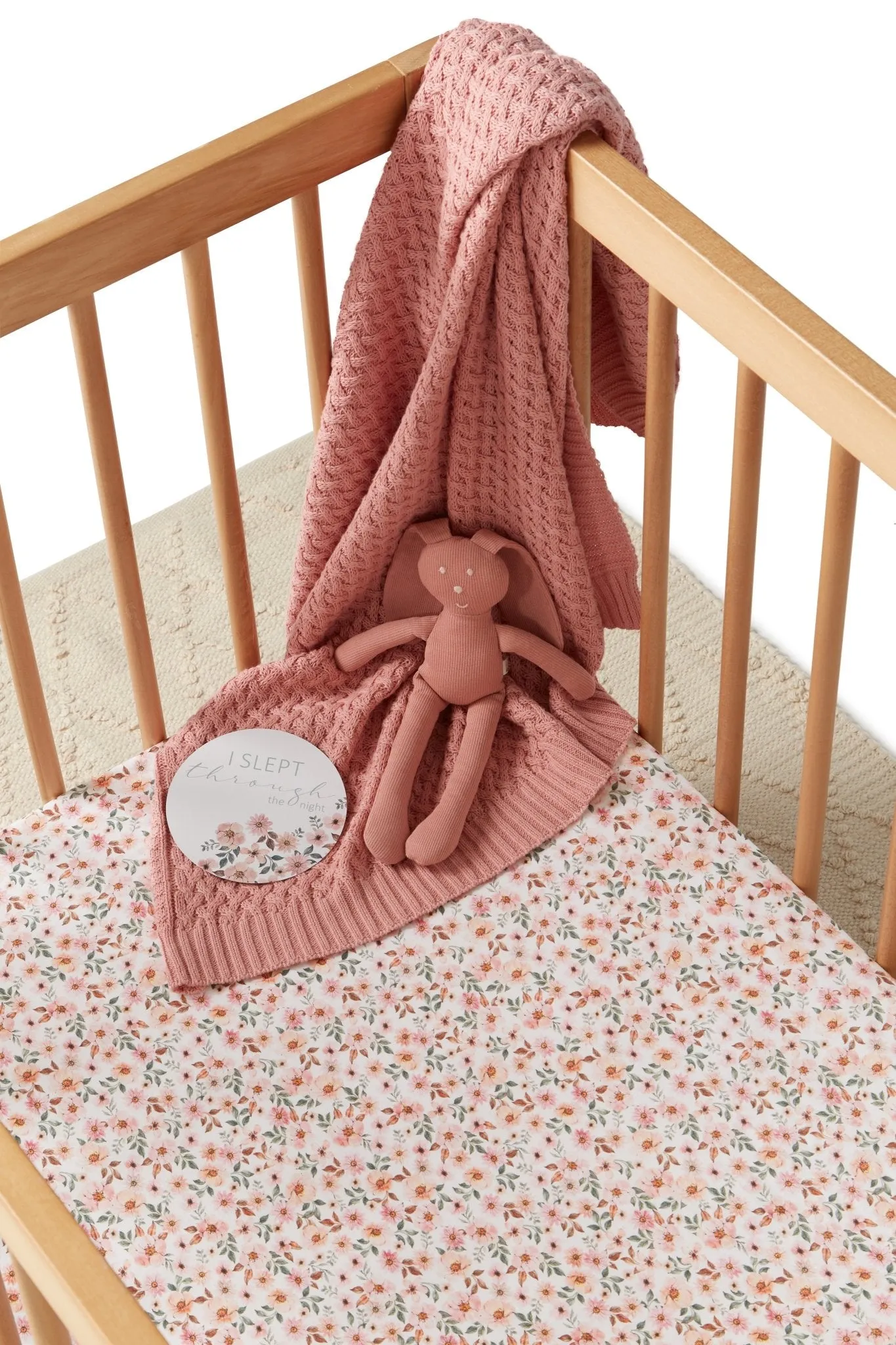 Rosa Pink Diamond Knit Blanket